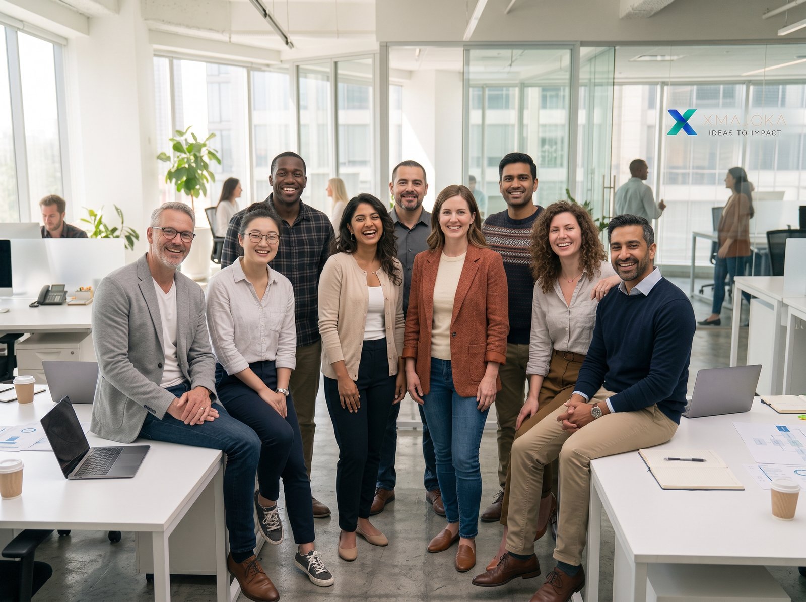 The XMAJOKA team working together