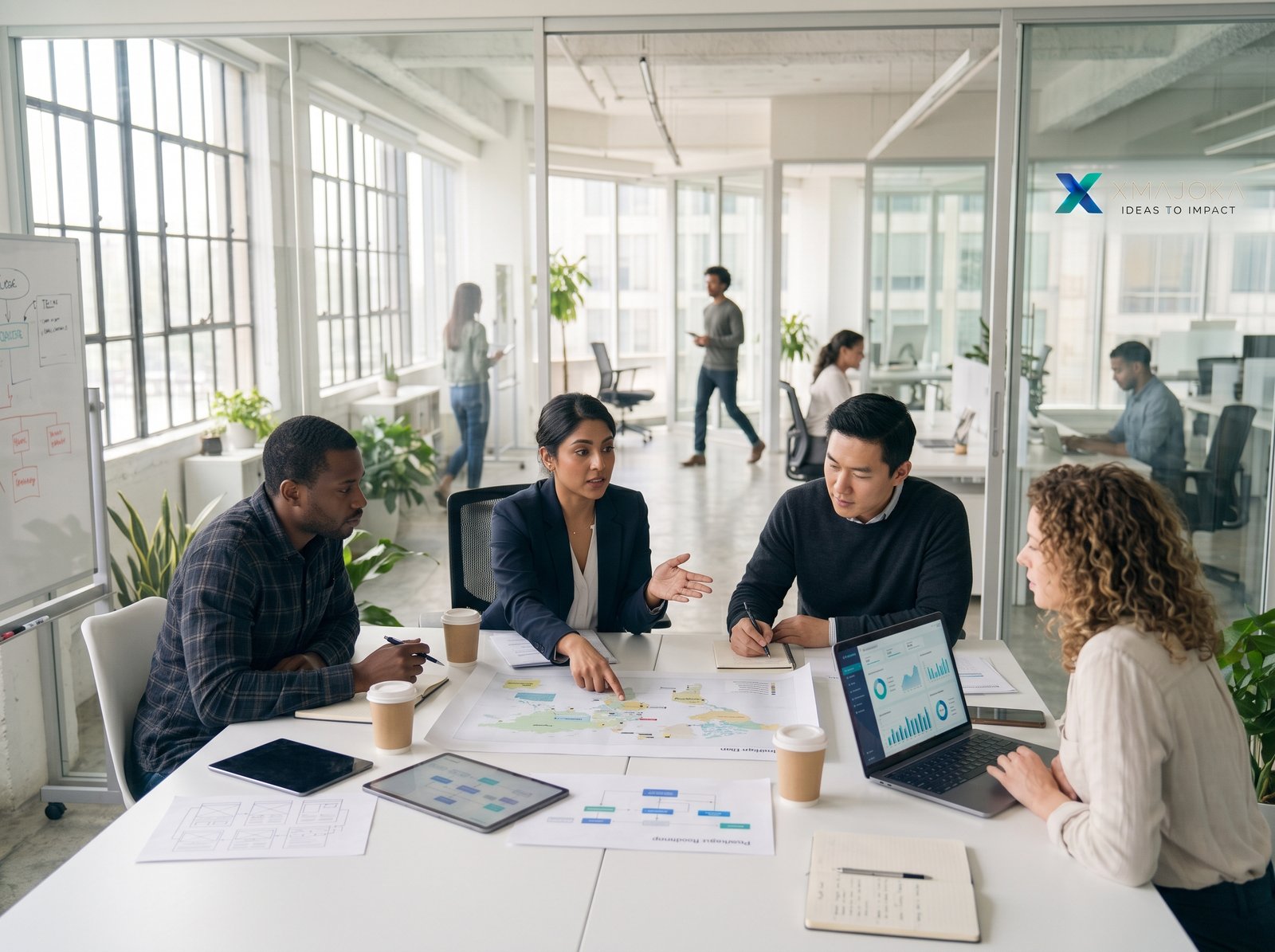 Team planning a business strategy